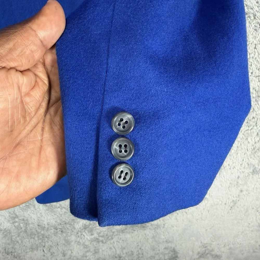 Versace V2 Blazer Mens 42L‎ Electric Blue Wool Cashmere Jacket Nieman Marcus